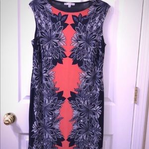 Sandra Darren Sleeveless Floral Sheath Dress 6